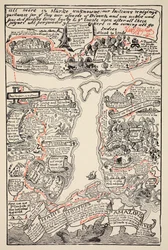 Un mapa estimulante del turbio Amazonas, ilustración de «Precisamente así: historias para niños» de Rudyard Kipling, publicada en Londres, 1951
